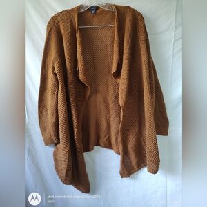 Lands' End Women's Brown Cardigan Sweater Size Medium